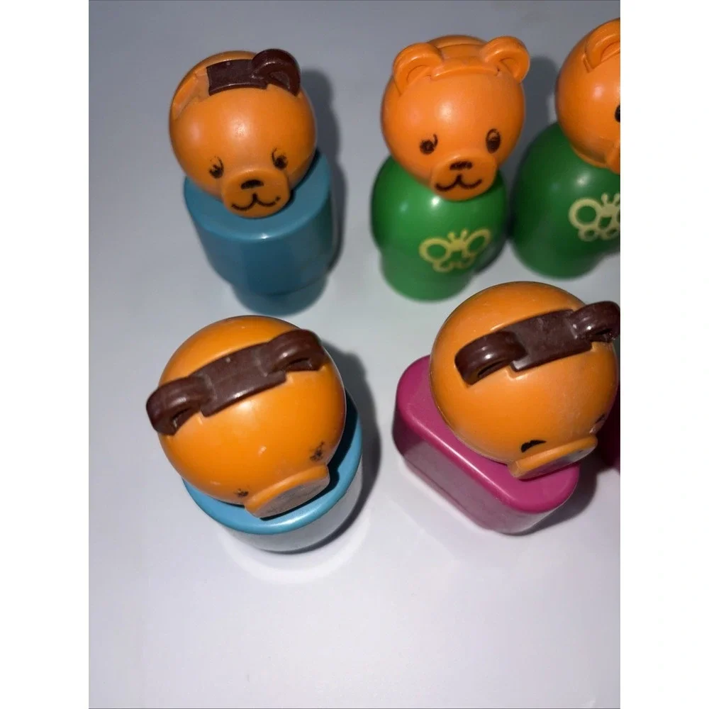 Fisher Price vintage 1984 jumbo Lot Of 7 little people bears shapes